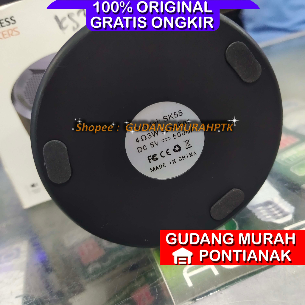 Salon Bluetooth Mobile Charge Speaker Portable WARNA RANDOM / ACAK Bundar Bulat Model SK55 Suara Nyaring dan bersih