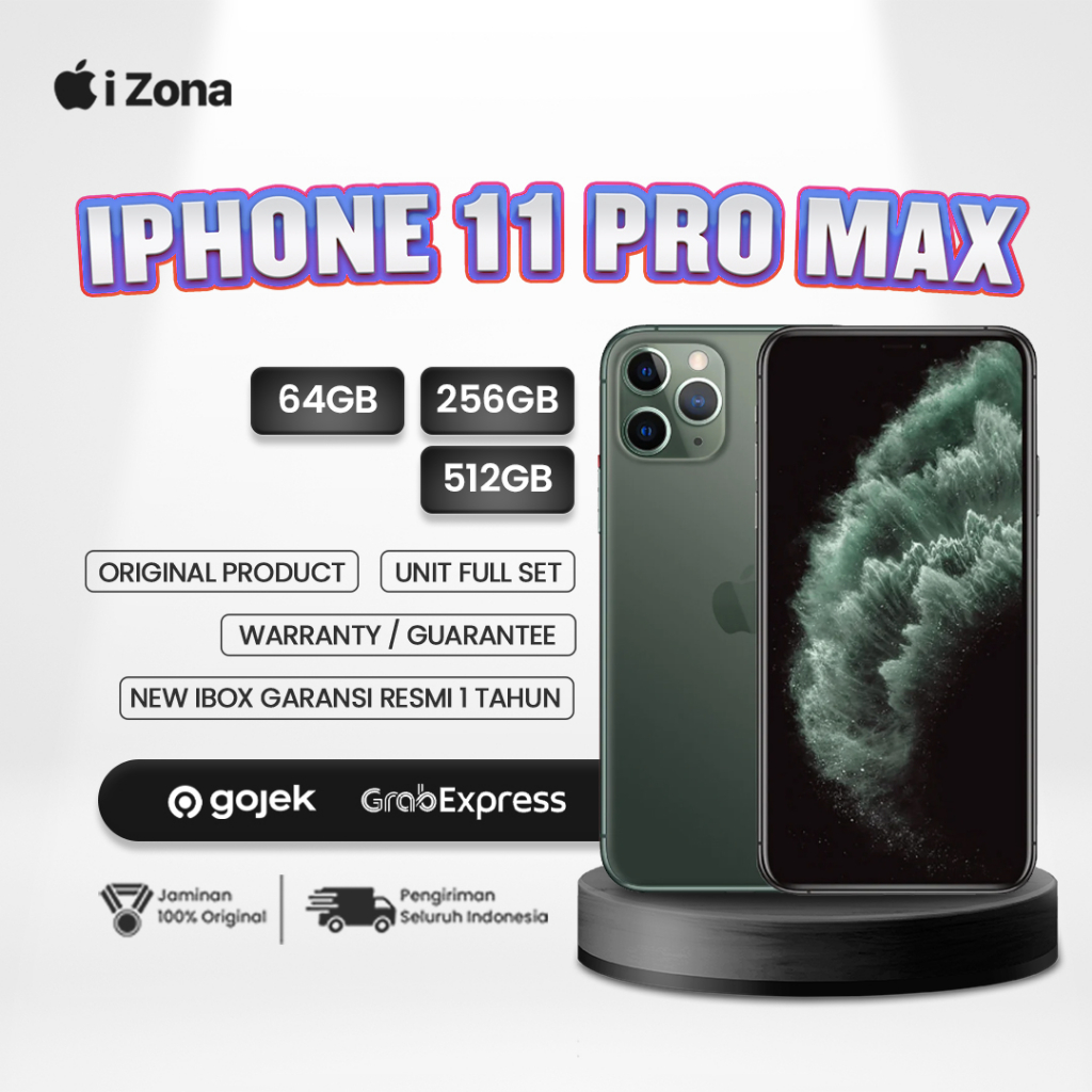 IPHONE 11 PRO MAX 64 256 512GB ORIGINAL SECOND INTER IBOX BECUK IZONA