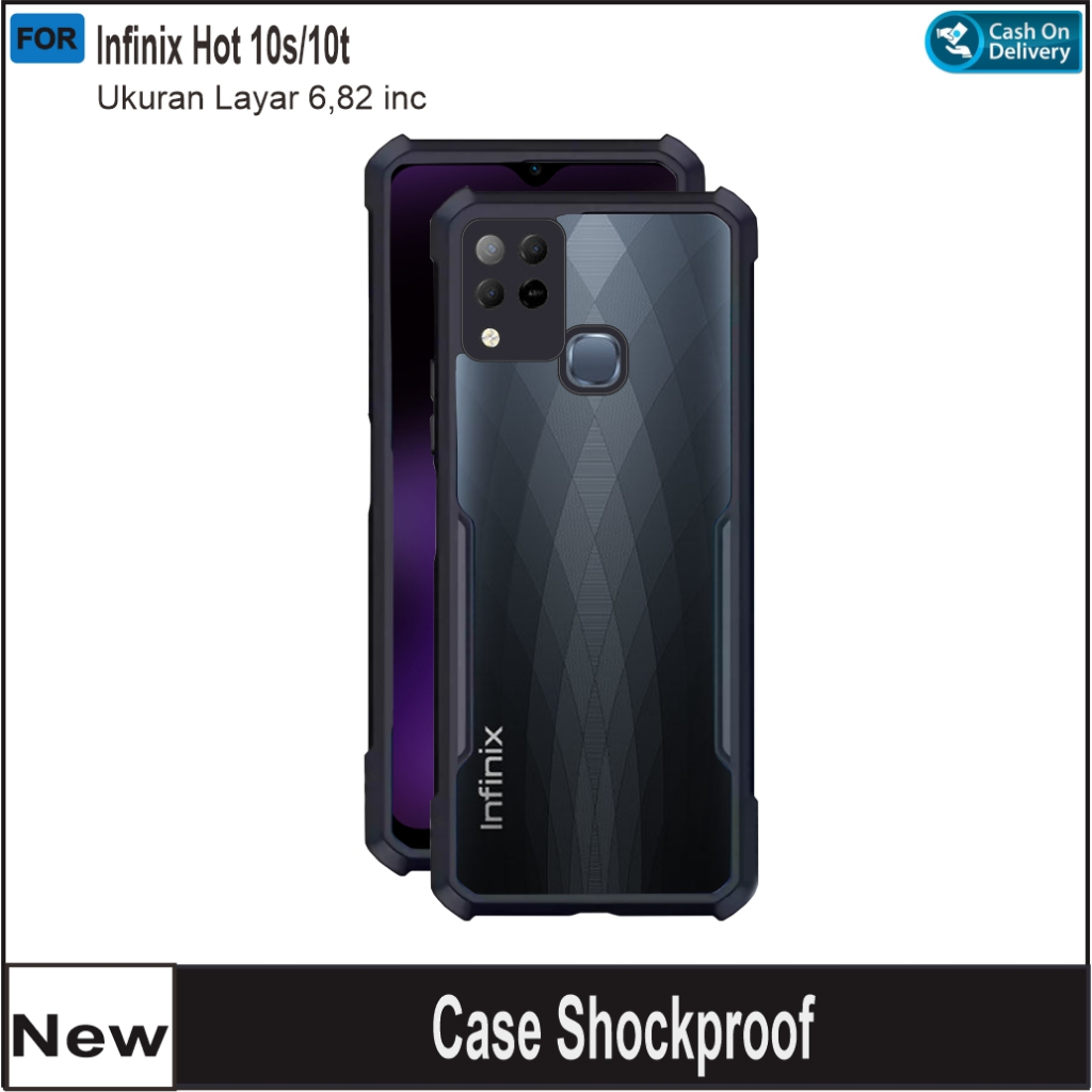 Casing Infinix Hot 10s Hot 10T Hard Case Armor Shockproof Fusion