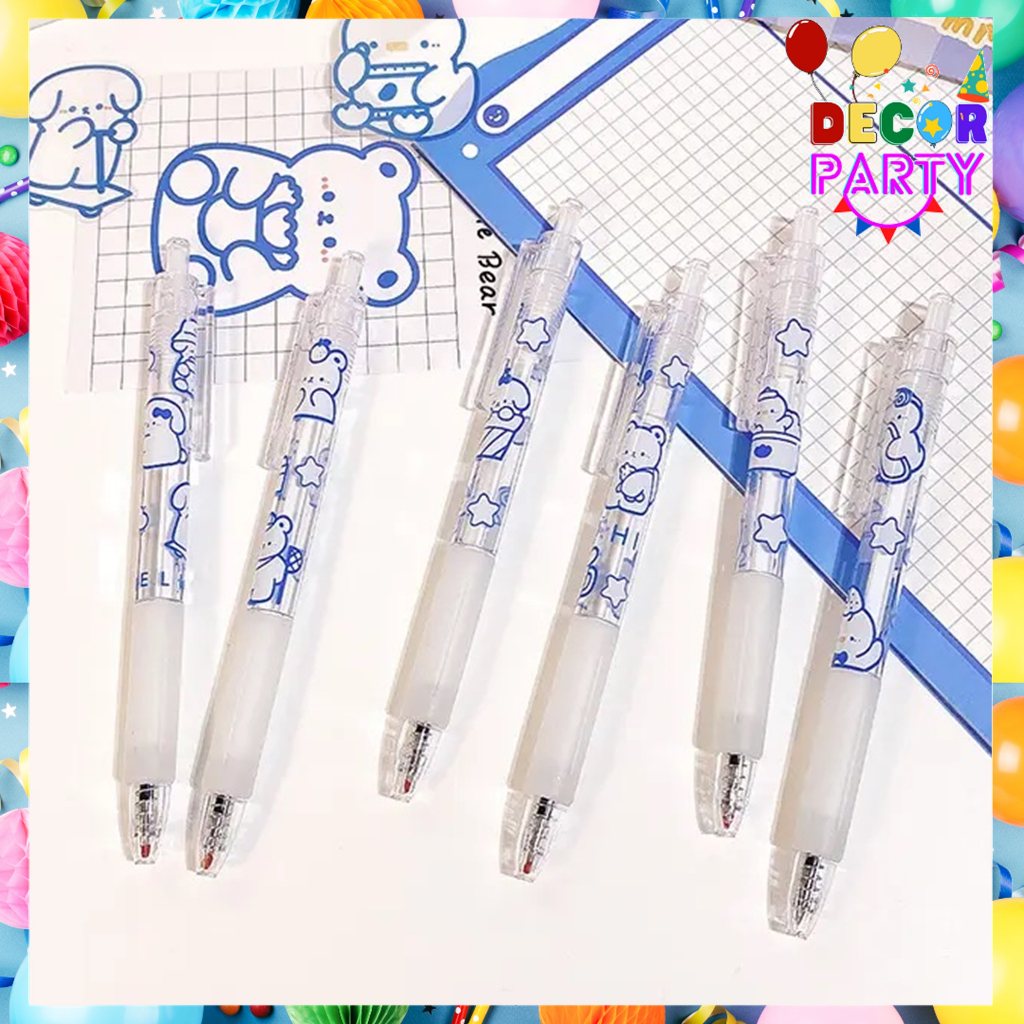 

DP Pulpen Aesthetic Motif Bear Lucu Pena Gel 0.5mm Warna Hitam Pen Tinta Gel Mekanik Ujung Lancip Bolpoin Cetek Cetekan Alat Tulis Kantor Cute Ballpoint School Stationery ATK