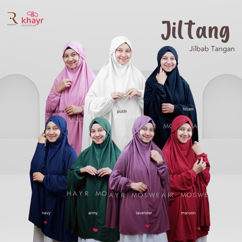 Jilbab Tangan Kaos PREMIUM Jiltang Series Khayr Moswear