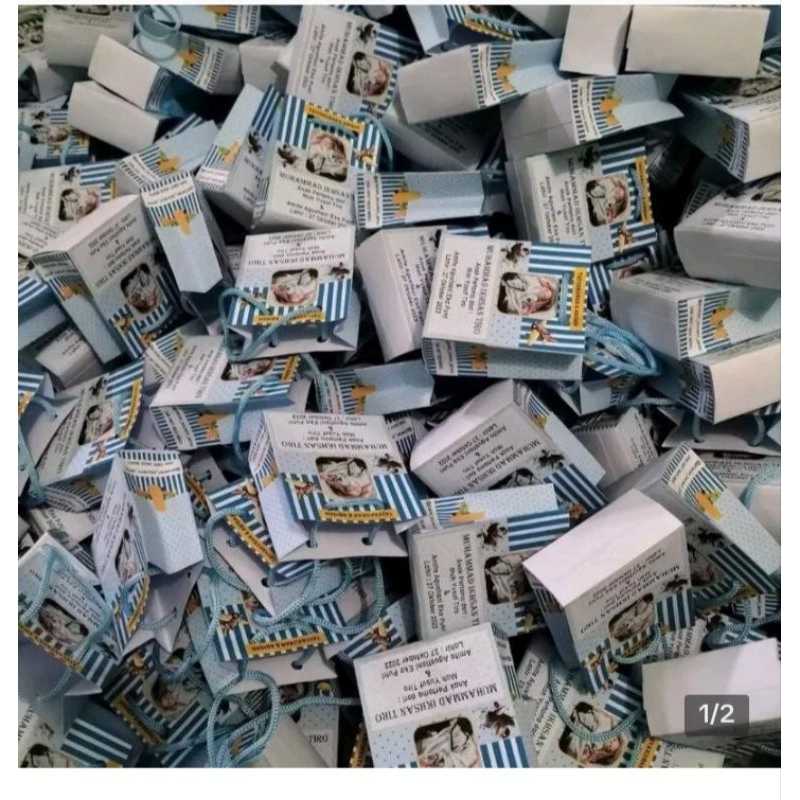 

souvenir paper bag pernikahan, aqiqahan, khitanan dll. murah sebanyak 50 pcs