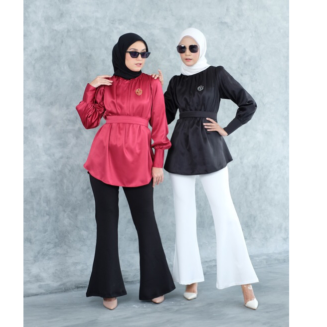 Ounadoutfit Celana Lady Cutbray long size new / celana scuba premium / celana polos wanita / celana mewah wanita / celana cutbray / celana scuba