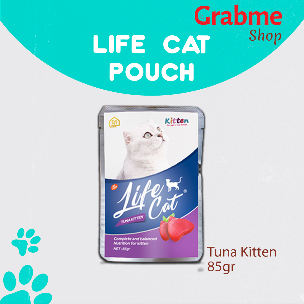 Makanan kucing basah Life Cat Pouch 85gr all varian 24PCS