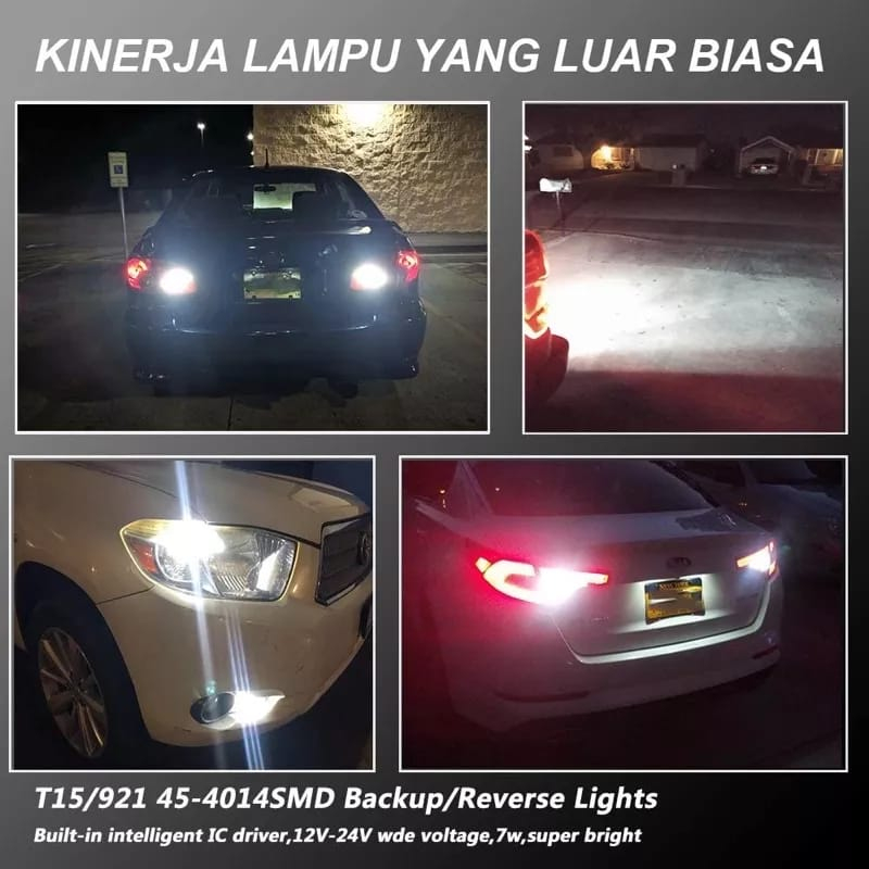 Lampu Sen Dajjal 45 Titik Lampu LED Mundur Senja Sein Sen Rem Canbus T15 45 Mata Lampu Sen Kota Lampu Sen Dajal Lampu Dajjal