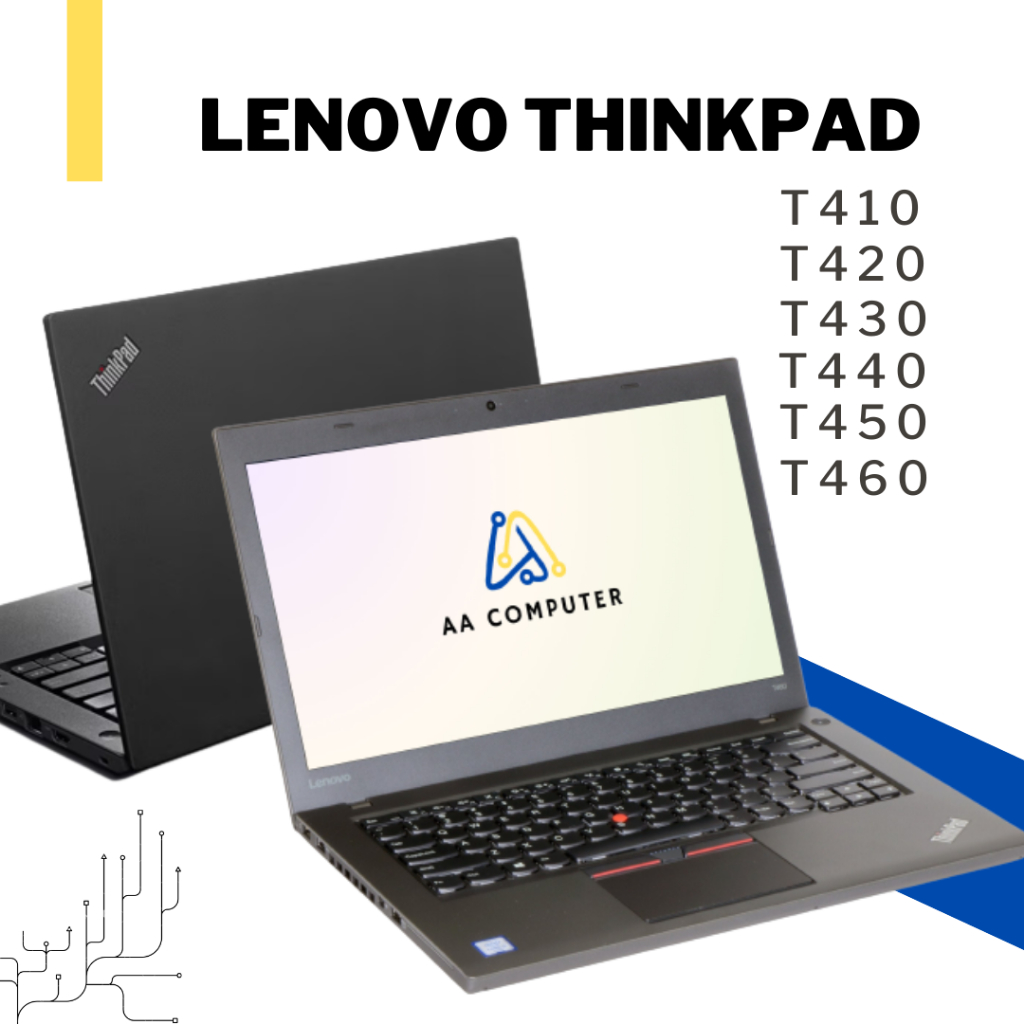 Laptop Lenovo Thinkpad Core i5 T410/ T420/ T430/ T440/ T450/ T460 Ram 8gb/ SSD/ Layar 14 inci/ Laptop Second/ Laptop Murah/ No Minus