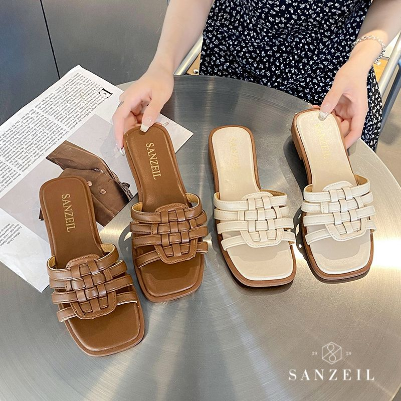 RYX - Solid Fluxy Sandal Slip-On Wanita Fashion Casual - Ori Import