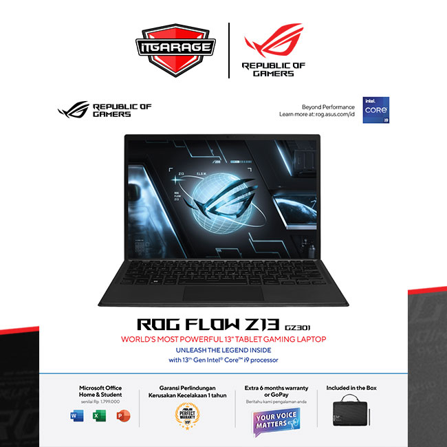 Asus ROG Flow Z13 GZ301VV-I946G6T|i9-13900H/16G/1TB/RTX4060-8G