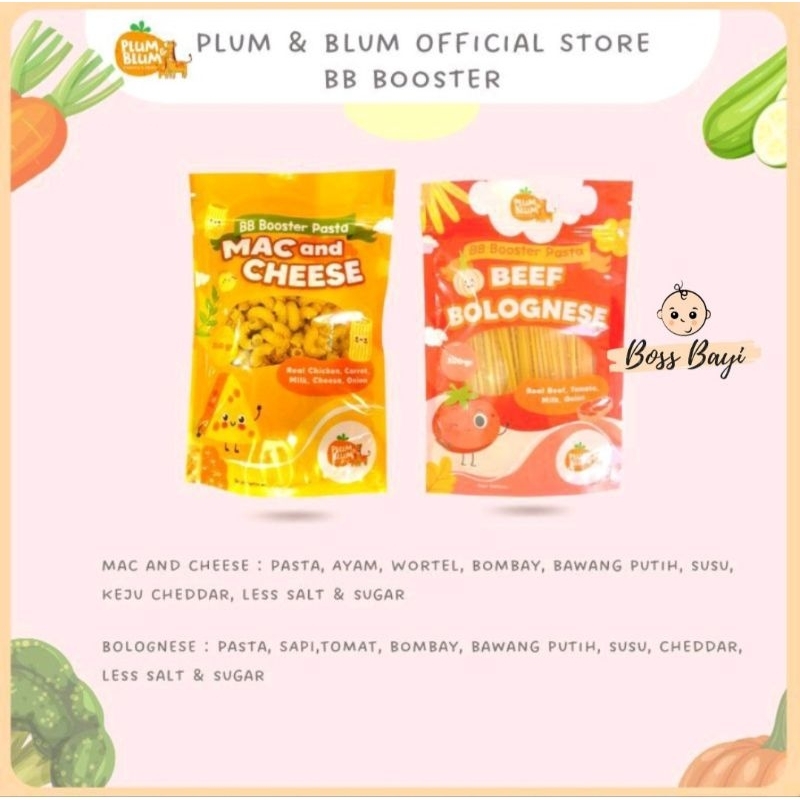 PLUM &amp; BLUM - Pasta BB Booster | Pasta Powder Mac &amp; Cheese / Bolognese MPASI