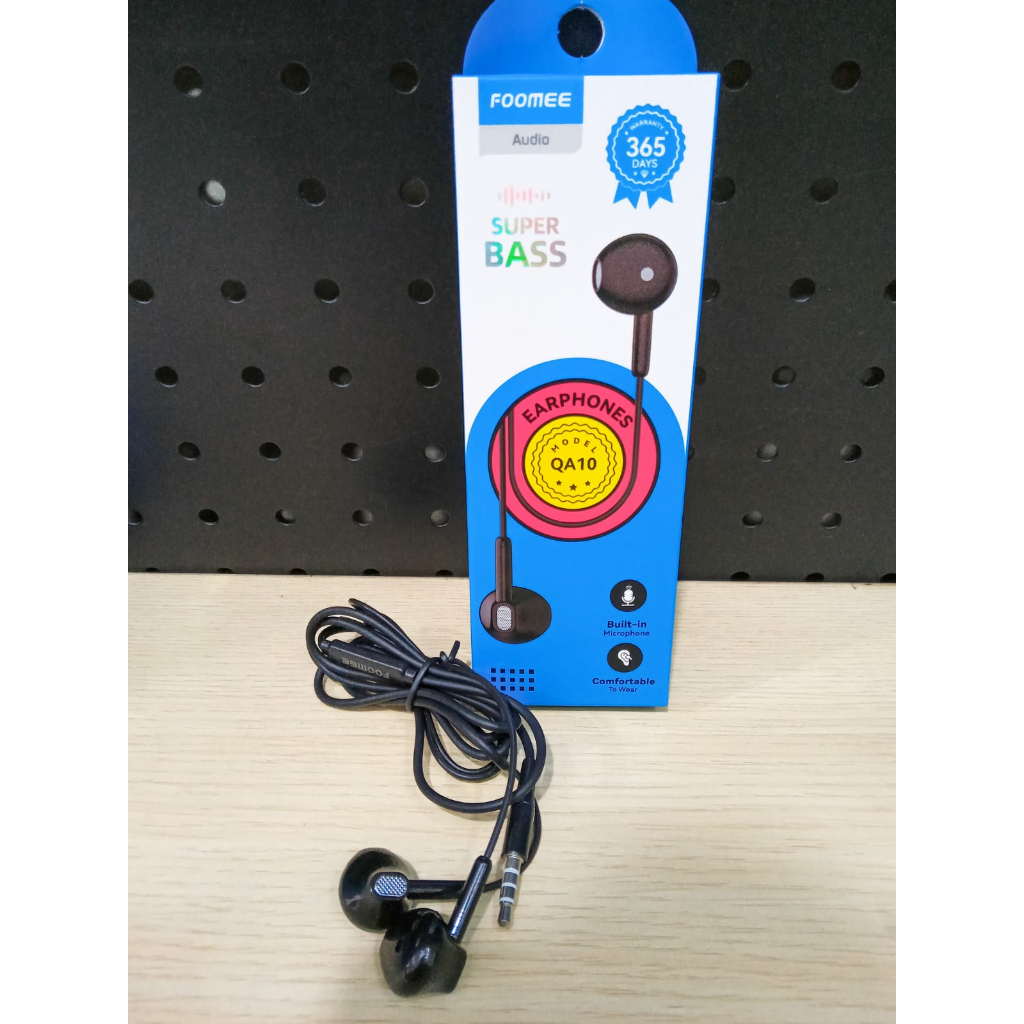 Headset Super Bass FOOMEE QA10 - ISI 20 - Earphone With Mic jack 3.5mm