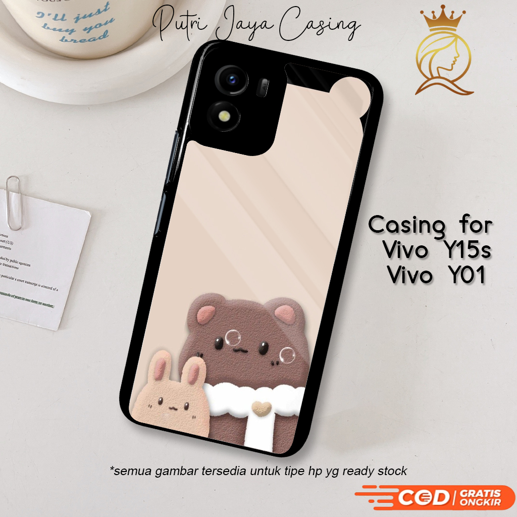 Case Hp Vivo Y15s Y01 Casing Vivo Y15s Y01 Motif ANIMEBEAR Casing Terbaru Case Karakter Lucu Casing 