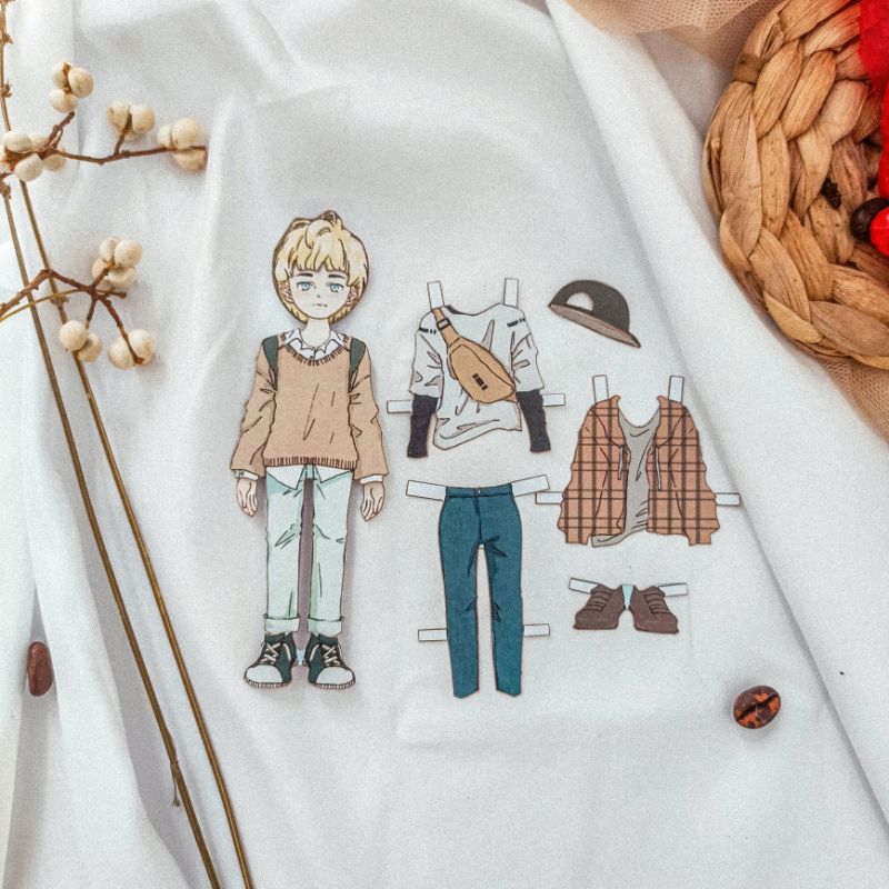 " Boy Korean Aesthetic " Paper Doll // BP BPan // Bongkar Pasang // Boneka Kertas // Bepe