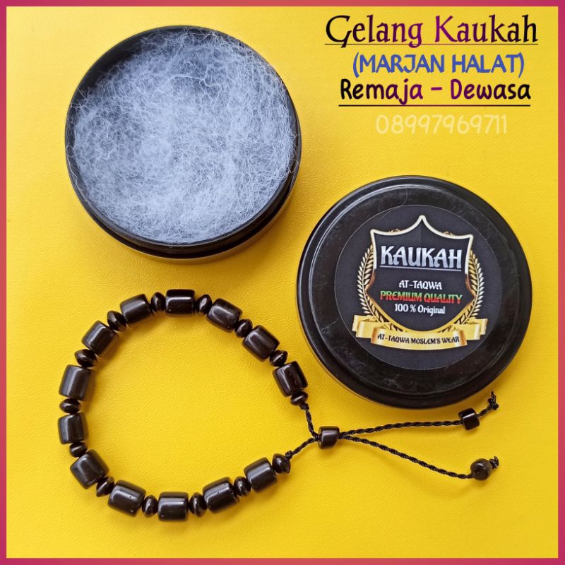 Gelang kaukah (MARJAN HALAT + WADAH) gelang Kayu kaokah koka kokka kukah kokkah Pria - Wanita