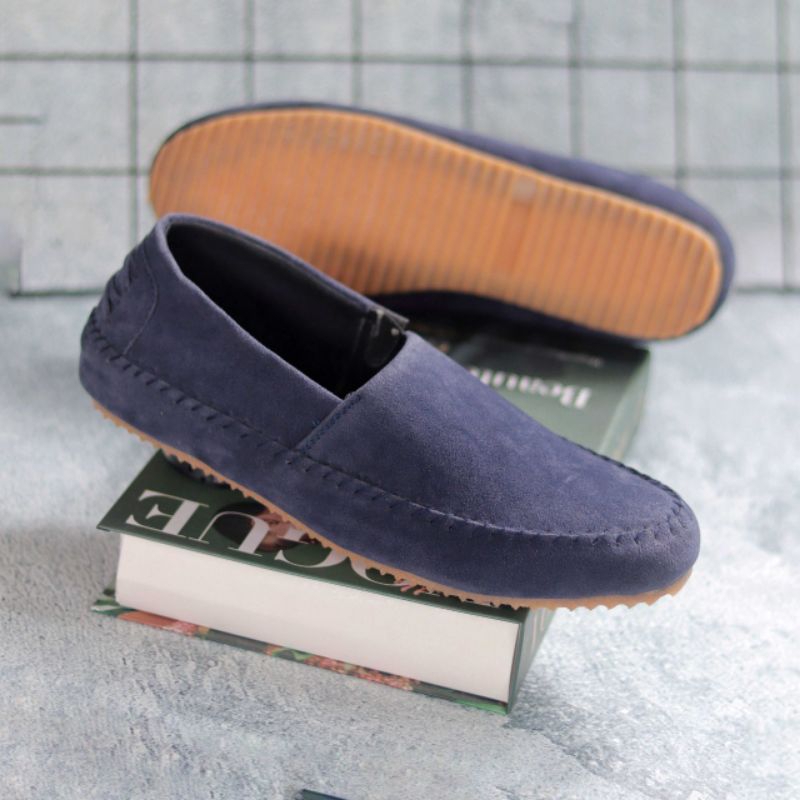 Sepatu Slip On Pria Casual Original Kulit Sepatu Selop Kerja Kondangan