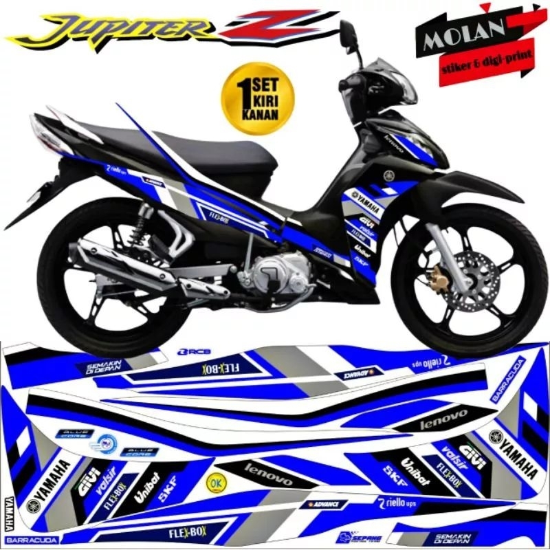 Decal Sticker Striping Variasi Jupiter Z Robot 2010-2013 FIAT Yamaha MOTO GP /Jupiter Z 2010 /Jupite
