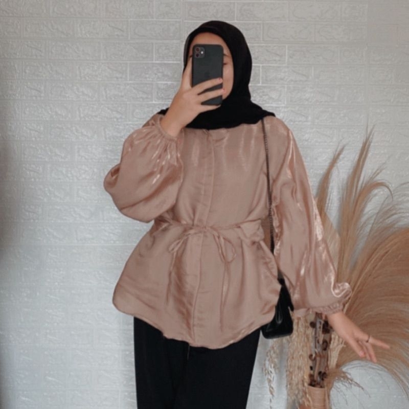 Becca Blouse Wanita Shimmer Oversize Jumbo