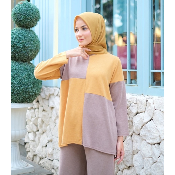 Ounadoutfit CAMELIA 04 oneset knit wanita kekinian premium / setelan knit wanita / oneset knit polos/ setelan celana wanita