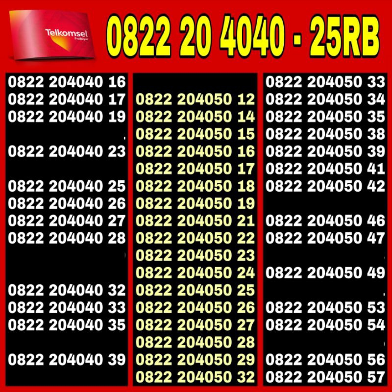 Nomer Cantik simpati telkomsel 4g 0813/0812/0821