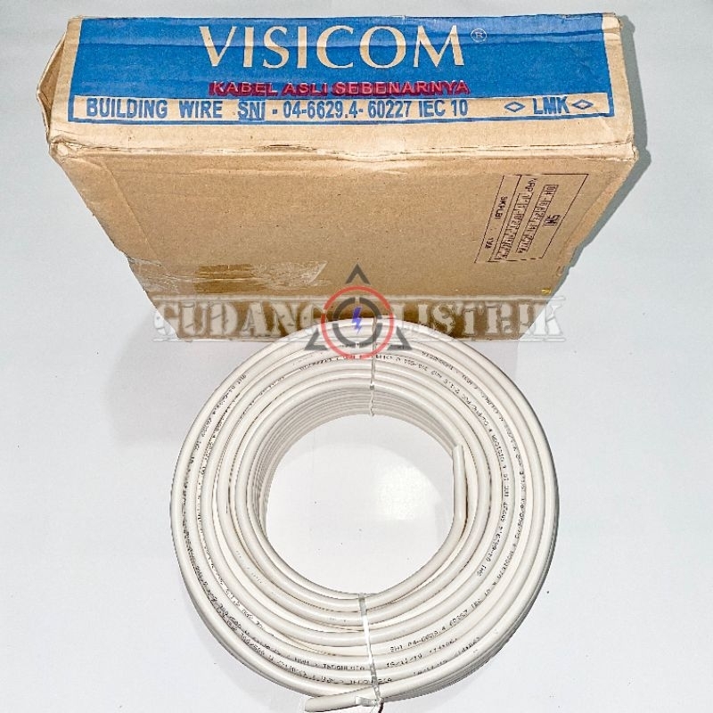 Kabel Listrik Standar PLN NYM 2x1.5 VISICOM 50 Meter Full