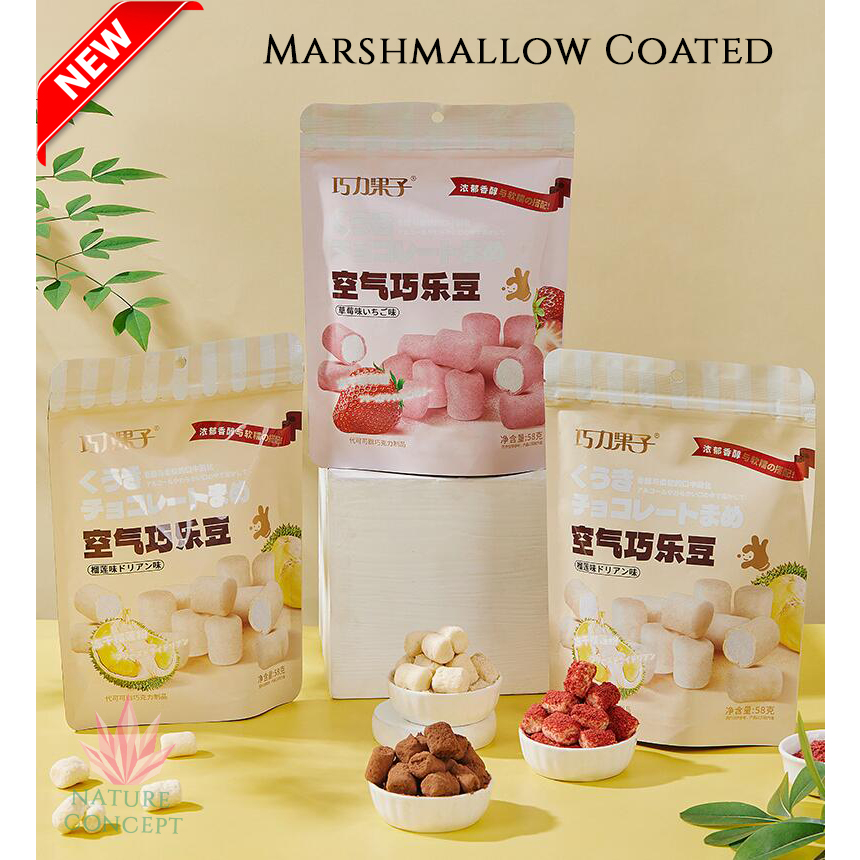 Marshmallow Marshmellow lapis Susu Coklat Durian Enak Snack Unik