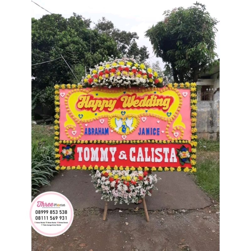 bunga papan ucapan / bunga papan wedding / bunga papan wedding jakarta / bunga papan ucapan hadiah