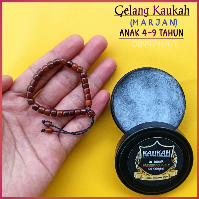 Gelang kaukah (MARJAN ANAK 4-9 TAHUN + WADAH) gelang anak Kayu kaokah koka kokka