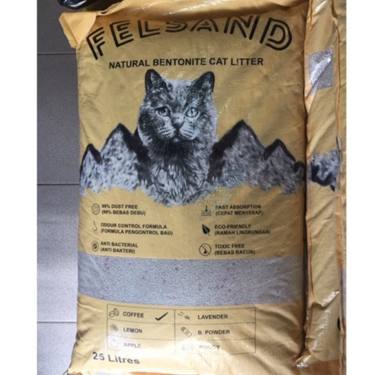 PASIR KUCING 20 Kg 25 Lt Felsand Top Anabul TREX LOVESH CLEAN PLUS ADVANCED PREMIUM TRUE TEST  IMPORT GUMPAL WANGI 25 lt liter 25ltr 25 ltr 25 L 25L Top Mantoel trex t rex Naughty Tail Naughtytail 20 kg 20kg cleanplus clean+ clean plus