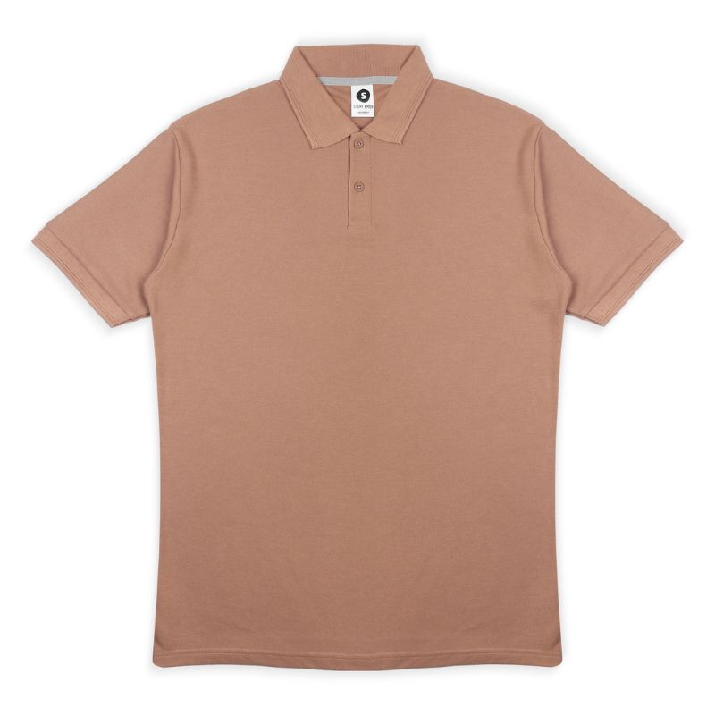 Polo Shirt Kaos Polo Polos Pria Lengan Pendek - Mocca