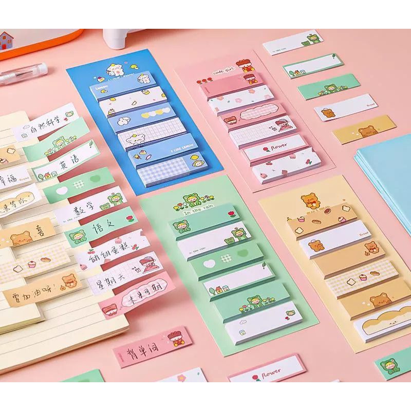 

Sticky notes 6 baris karakter lucu 120 sheets office cute note gadis kartun menempel pada indeks file