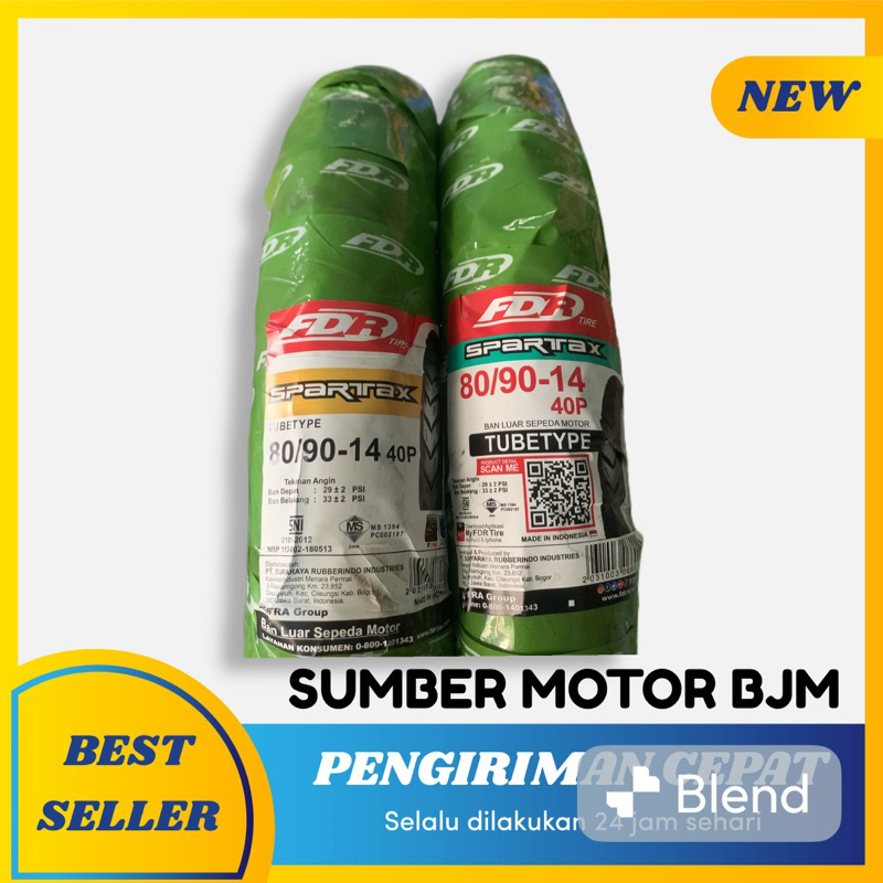 [TERMURAH] BAN FDR SPARTAX 80/90-14