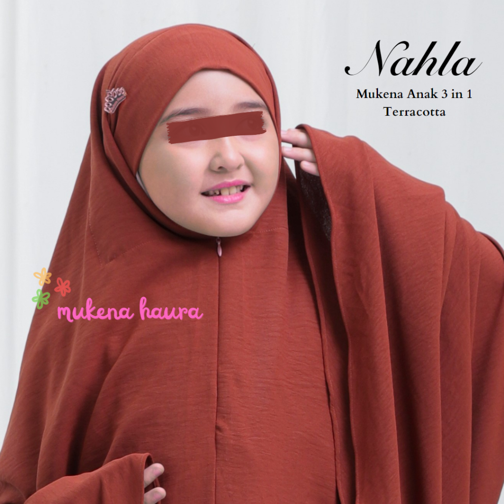 Mukena Anak 3 in 1 Nahla Crinkle Airflow Ukuran Remaja