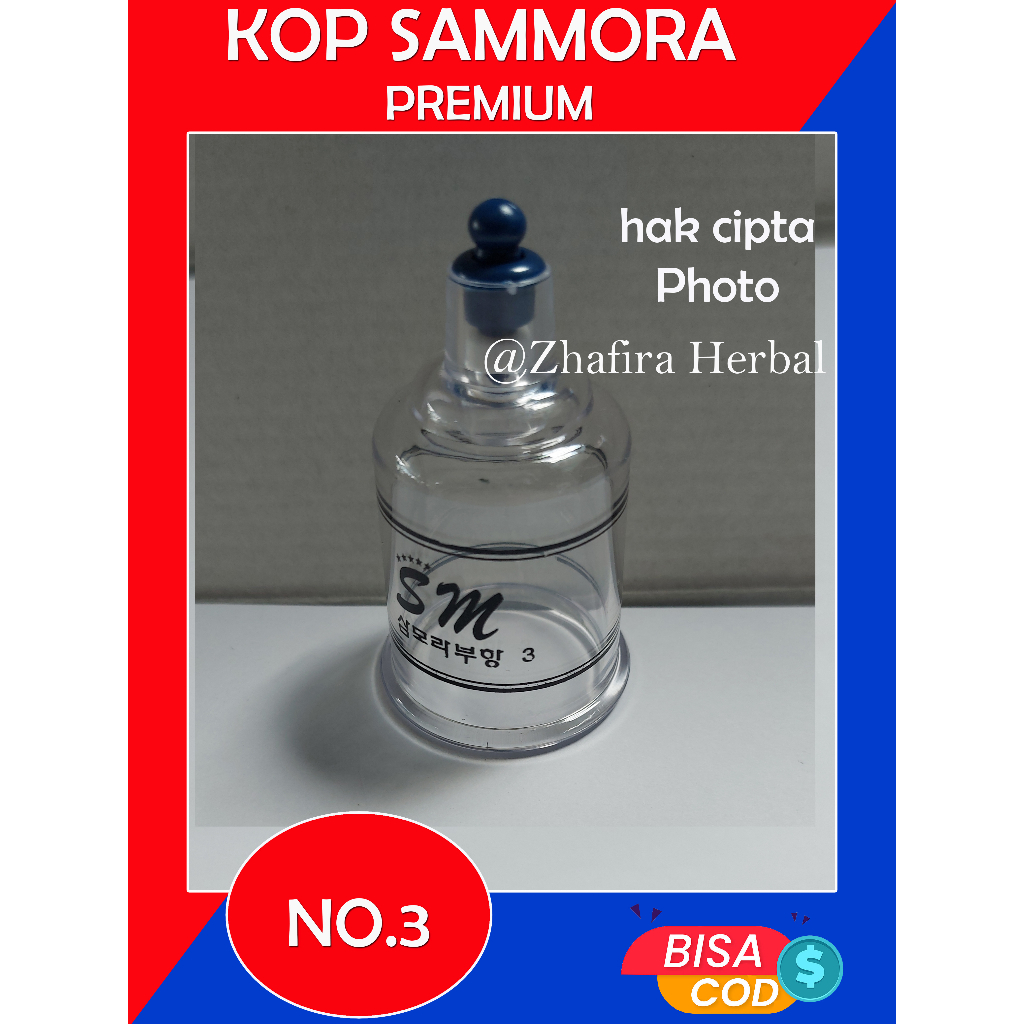 Kop Sammora Premium No 3 / Ecer Refill Kop Samora No 3 / Kop Bekam No 3 Samora