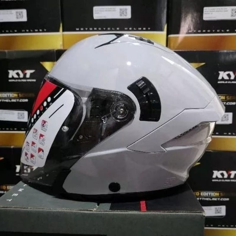 HELM KYT NFJ SOLID ASPHALT GREY ORIGINAL PRODUK