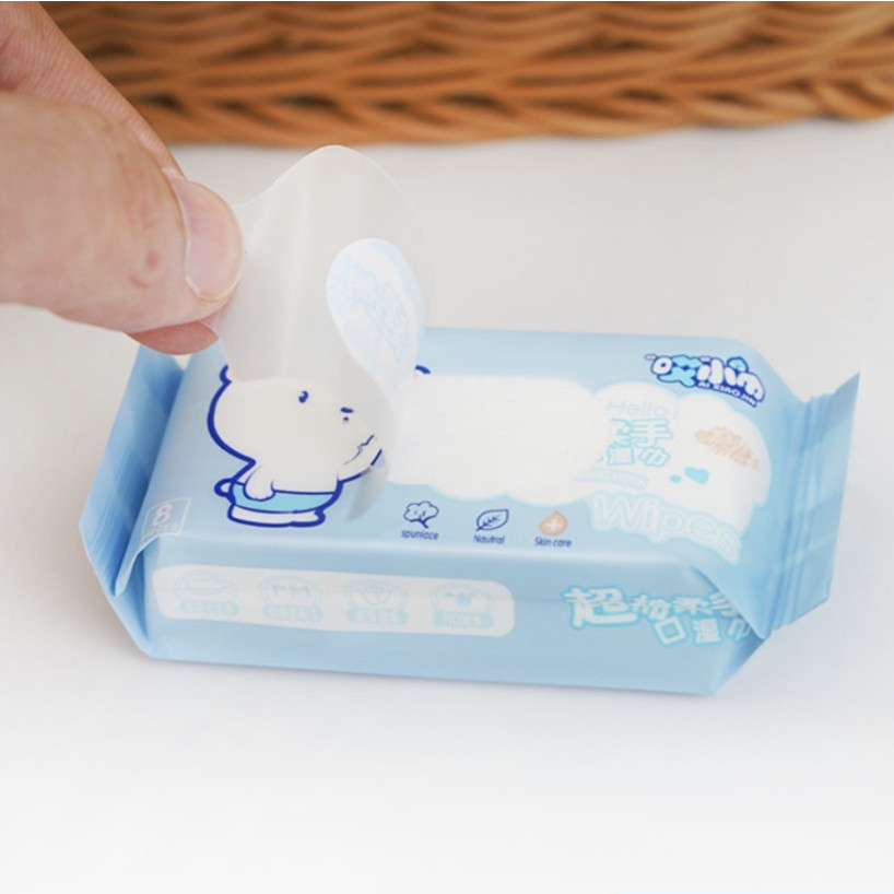 TISU BASAH KECIL WET TISSUE MINI ONE PACK ISI 8 LEMBAR TRAVEL PRAKTIS