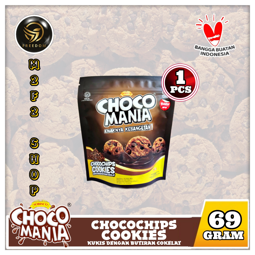 

Choco Mania Chocochips Cookies | Kukis Cokelat Chips - 69 gr (Kemasan Satuan)