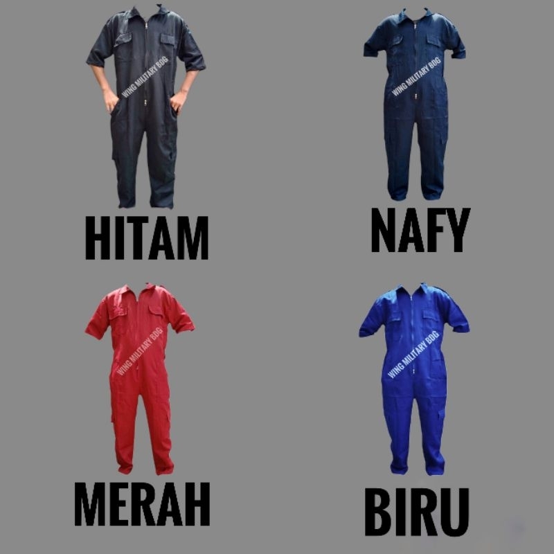 WEARPACK COVERROL SERAGAM MEKANIK LENGAN PENDEK
