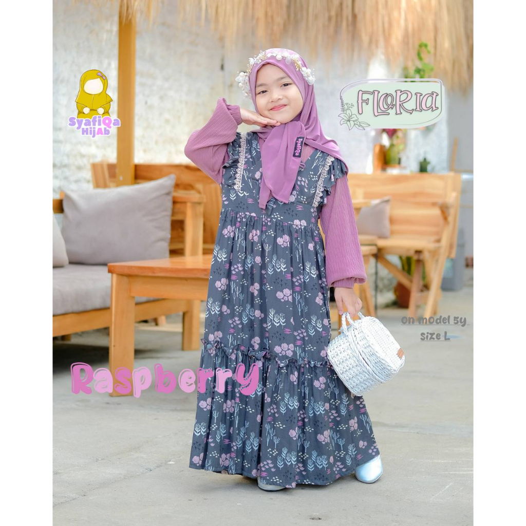 Afsheenastore - Floria Dress Set Gamis Anak perempuan