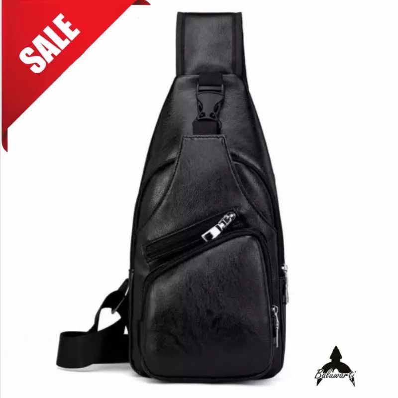 Tas Selempang Pria Kulit Fashion Tas Pria Kulit Anti Air Waistbag