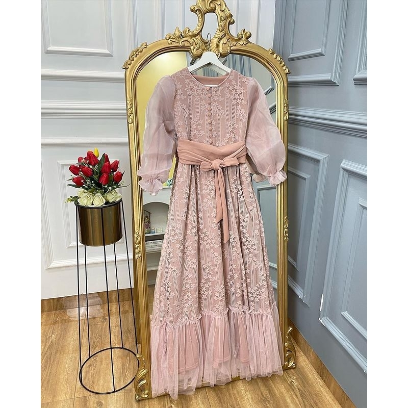 AZALEA BROKAT DRESS / DRESS PESTA / DRESS KONDANGAN / DRESS BUSUI / DRESS BRUKAT