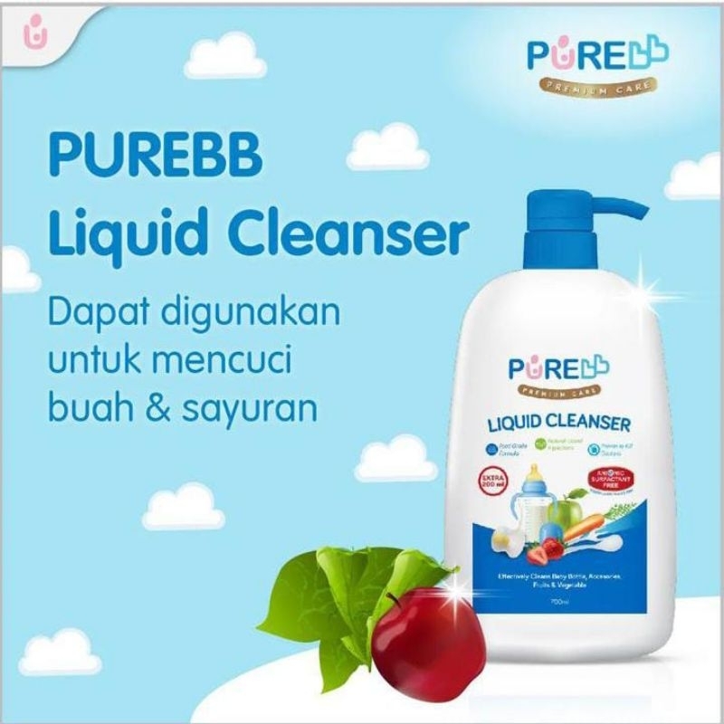 PureBB Liquid cleanser 700ml PUMP /sabun cuci botol