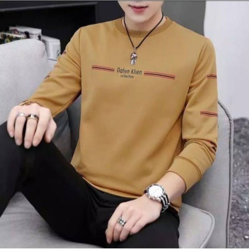 KAOS PRIA ( KLIEN ) BAJU DISTRO PRIA LENGAN PANJANG MODEL TERBARU