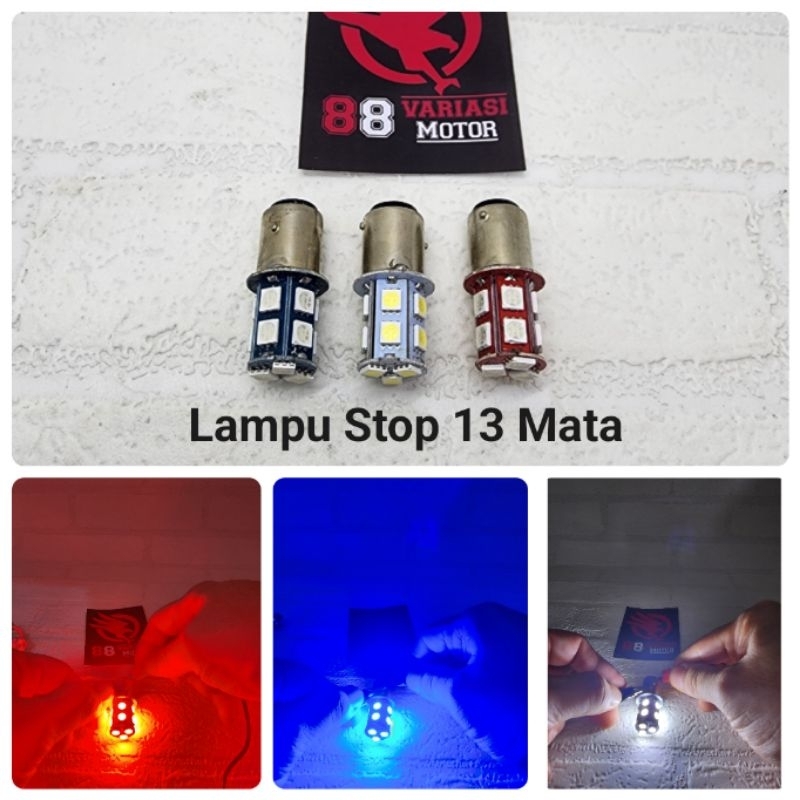 Lampu Stop 13 Mata Universal - Lampu Rem Belakang Motor Variasi