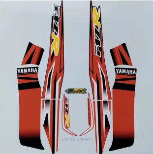 STIKER STRIPING LIS VARIASI FIZ R FIZR ORANGE HITAM