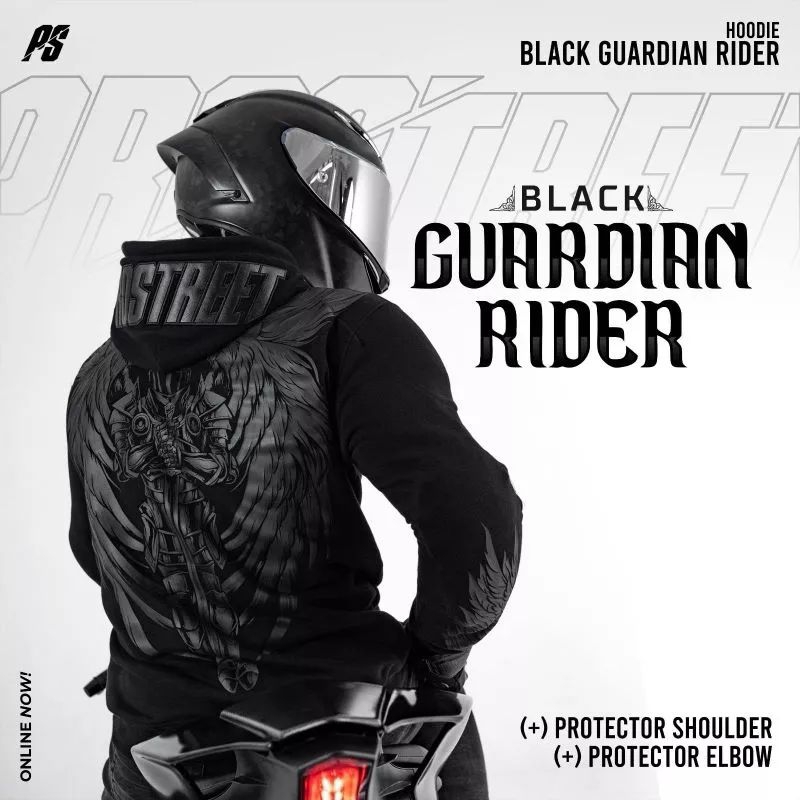 [ FREE STICKER ] HOODIE PRIA PROSTREET ORIGINAL INSIDE V3 KING OF THE STREET BLACK NEW / HOODIE MOTO