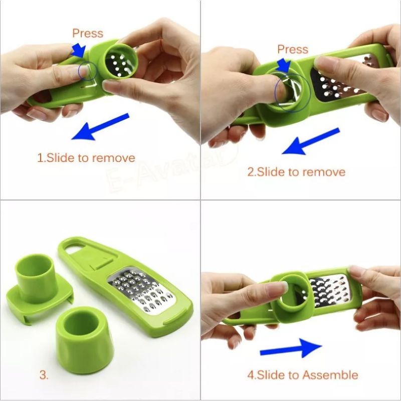 PARUTAN MINI ONION SLICER / PARUTAN BAWANG PUTIH ALAT PENGHANCUR BAWANG PUTIH SET ALAT PRESS PISAU PARUTAN DAPUR MULTIFUNGSI