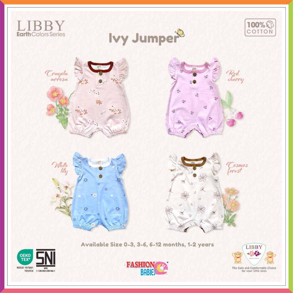 [ TERBARU ] LIBBY EARTH COLOR SERIES IVY RUFFLE | JUMPER PENDEK ❤ Fashionbabies ❤