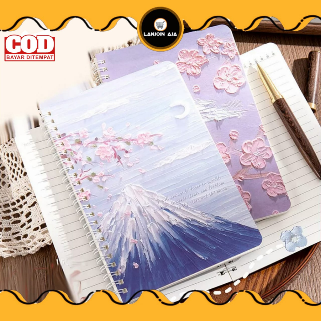 

Buku Catatan Notebook A5 / Buku Tulis Notebook Journal Spiral Aesthetic / Buku Agenda