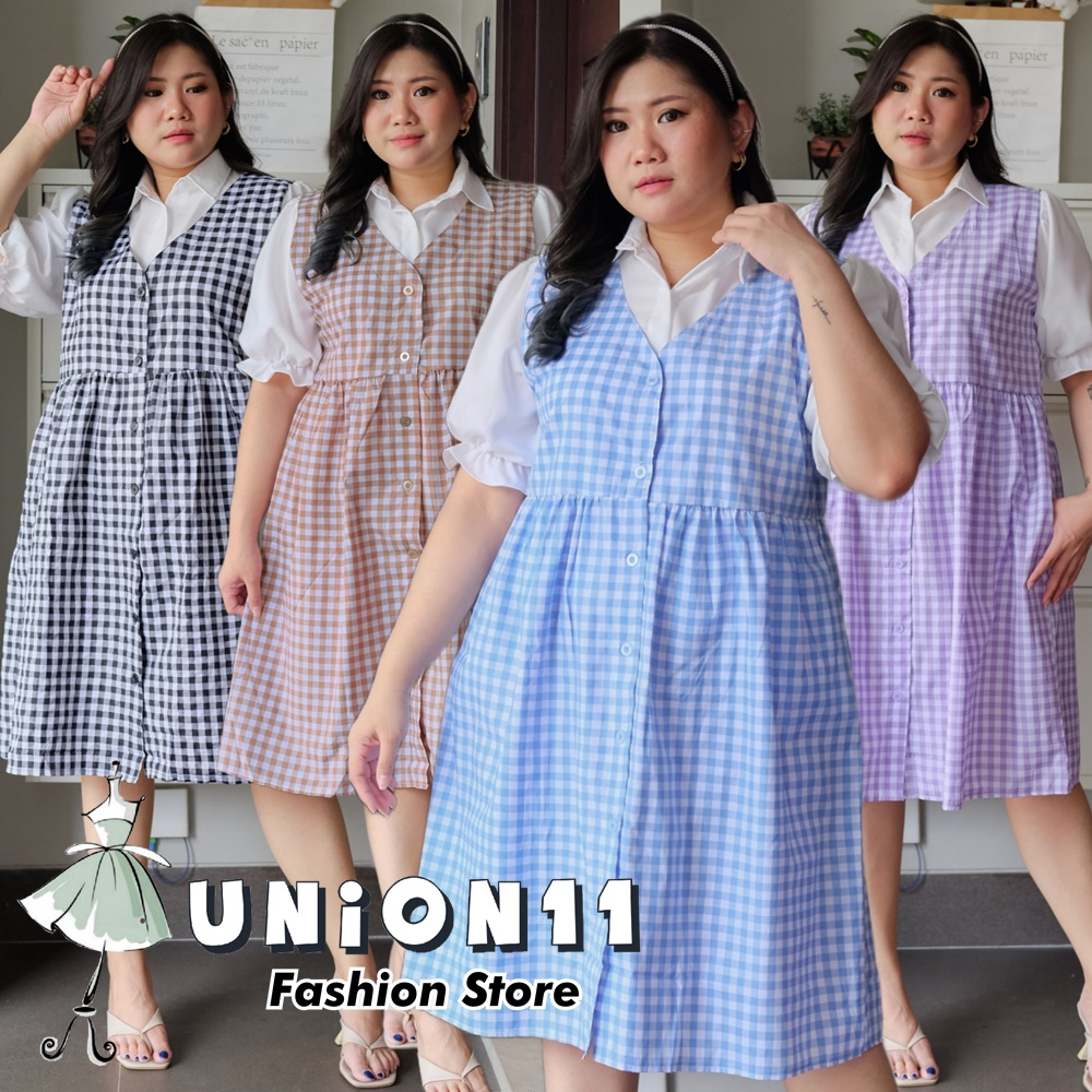 UNION11 - DRESS WANITA JUMBO XXXL / DRESS JUMBO WANITA LD 120 / BAJU JUMBO WANITA / DRESS BIG SIZE WANITA SUGI