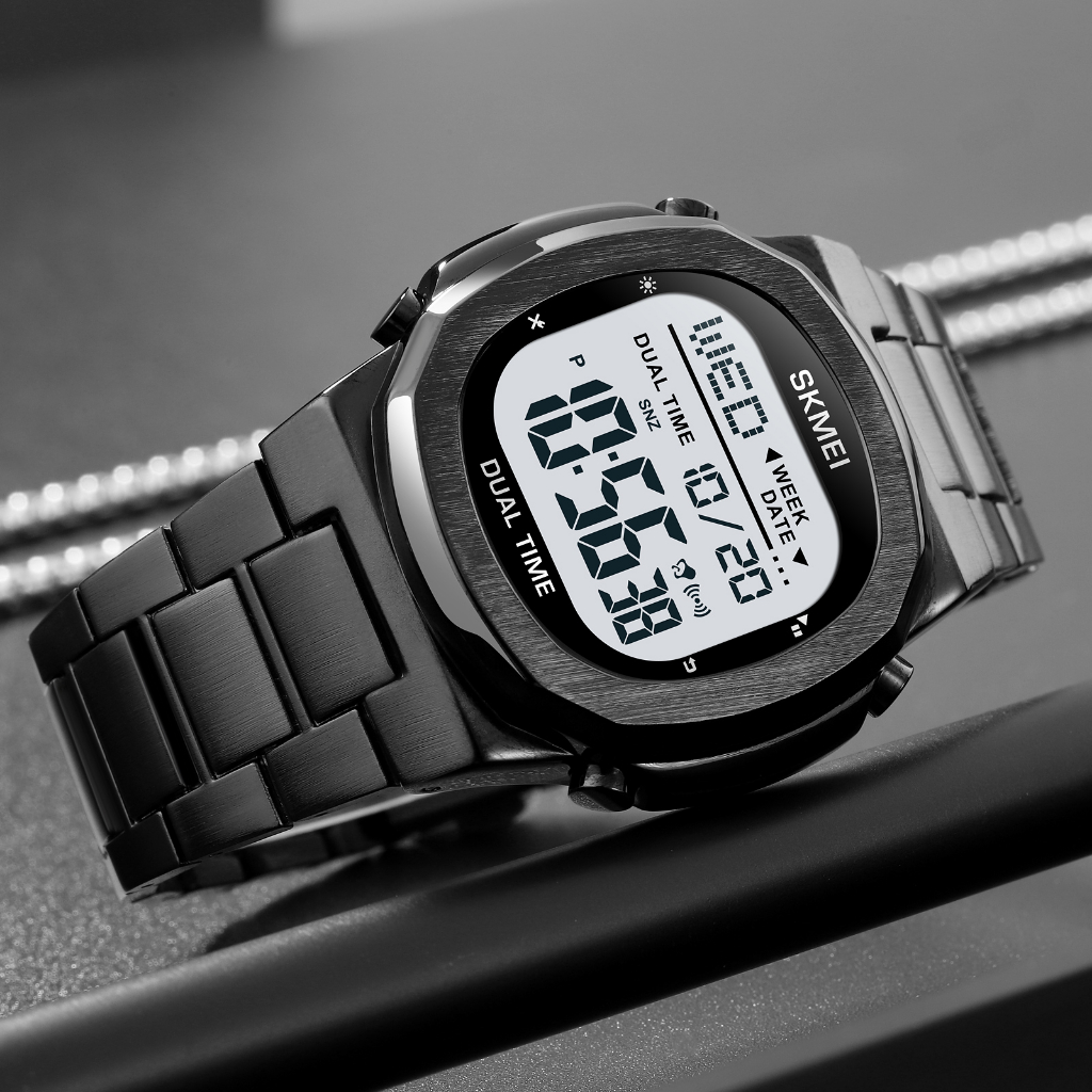 SKMEI 2004 Jam Tangan Pria Digital Tali Stainless Rantai WATCHKITE WKOS