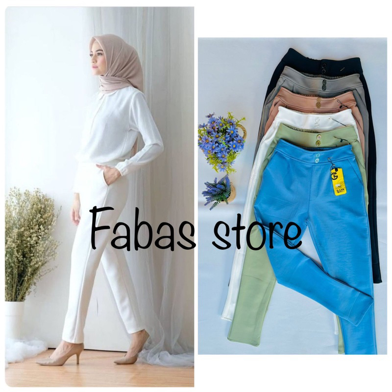 CELANA PENSIL SCUBA - SCUBA PANTS PREMIUM - CELANA BASIC SCUBA PANTS - CELANA KERJA WANITA